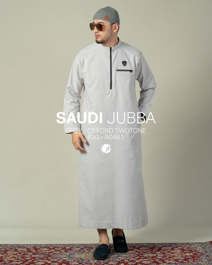 Jubah Saudi dengan model relsleting